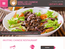 Tablet Screenshot of mingleerestaurant.com